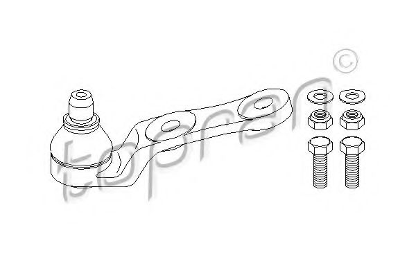 TOPRAN - 205 177 - Несущий / направляющий шарнир (Подвеска колеса)
