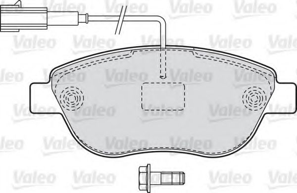 VALEO - 598721 - Комплект тормозных колодок, дисковый тормоз (Тормозная система)