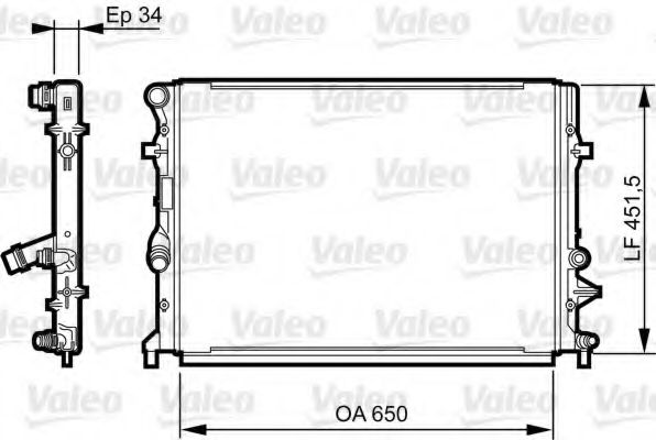 VALEO - 735280 - Радиатор, охлаждение двигателя (Охлаждение)