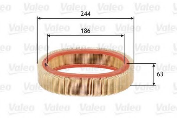 VALEO - 585606 - Воздушный фильтр (Система подачи воздуха)