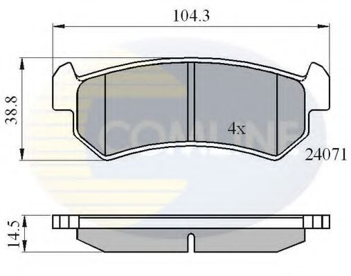 COMLINE - CBP01191 - Комплект тормозных колодок, дисковый тормоз (Тормозная система)