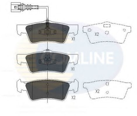 COMLINE - CBP16062 - Комплект тормозных колодок, дисковый тормоз (Тормозная система)