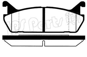 IPS PARTS - IBR-1601 - Комплект тормозных колодок, дисковый тормоз (Тормозная система)