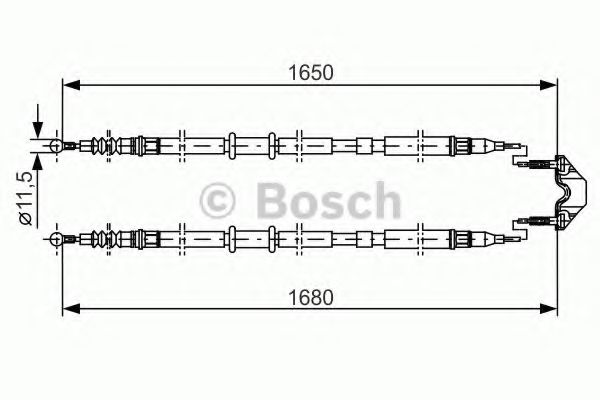 BOSCH - 1 987 477 909 - Трос, стояночная тормозная система (Тормозная система)