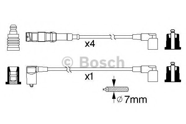 BOSCH - 0 986 356 333 - Комплект проводов зажигания (Система зажигания)