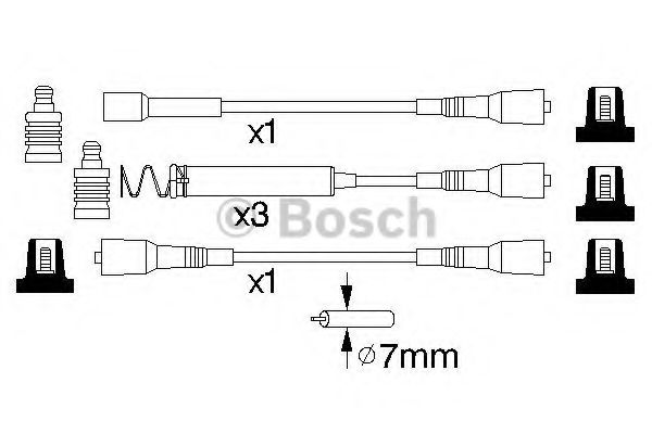 BOSCH - 0 986 356 850 - Комплект проводов зажигания (Система зажигания)