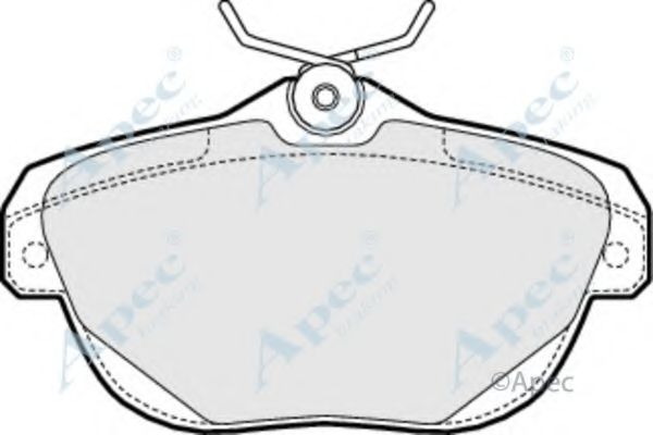 APEC BRAKING - PAD1594 - Комплект тормозных колодок, дисковый тормоз (Тормозная система)