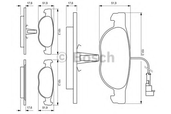 BOSCH - 0 986 424 246 - Комплект тормозных колодок, дисковый тормоз (Тормозная система)