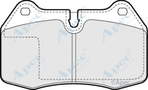 APEC BRAKING - PAD836 - Комплект тормозных колодок, дисковый тормоз (Тормозная система)