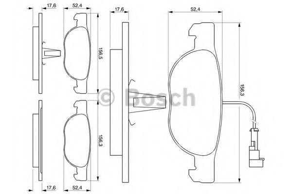 BOSCH - 0 986 424 362 - Комплект тормозных колодок, дисковый тормоз (Тормозная система)