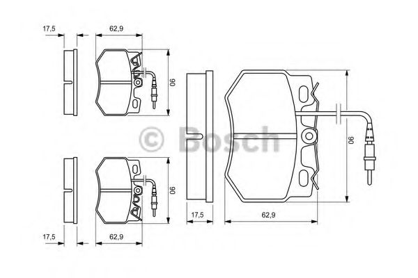 BOSCH - 0 986 424 376 - Комплект тормозных колодок, дисковый тормоз (Тормозная система)