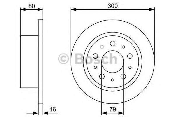 BOSCH - 0 986 479 317 - Тормозной диск (Тормозная система)