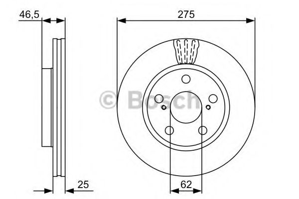 BOSCH - 0 986 479 428 - Тормозной диск (Тормозная система)