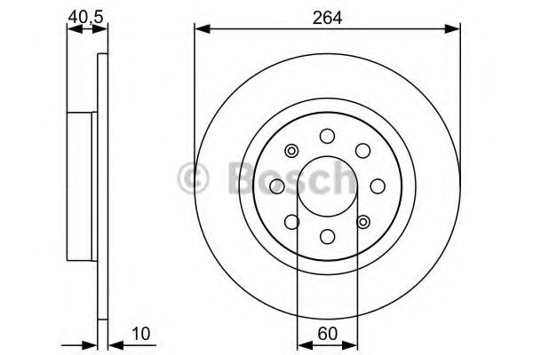 BOSCH - 0 986 479 517 - Тормозной диск (Тормозная система)