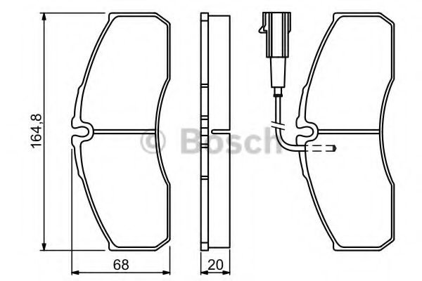 BOSCH - 0 986 494 278 - Комплект тормозных колодок, дисковый тормоз (Тормозная система)