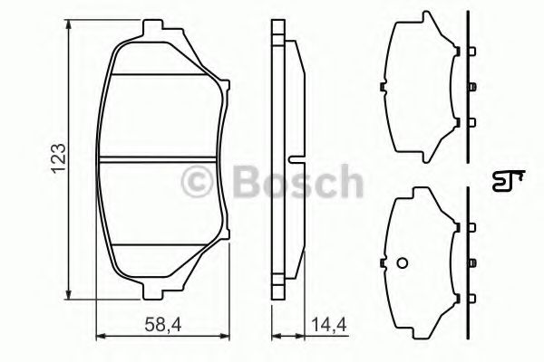 BOSCH - 0 986 494 322 - Комплект тормозных колодок, дисковый тормоз (Тормозная система)