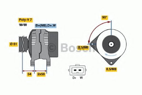 BOSCH - 0 123 510 007 - Генератор