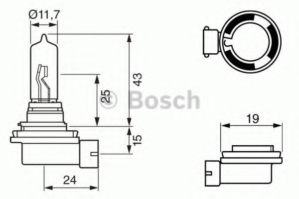 BOSCH - 1 987 302 082 - Лампа накаливания, фара дальнего света (Освещение)