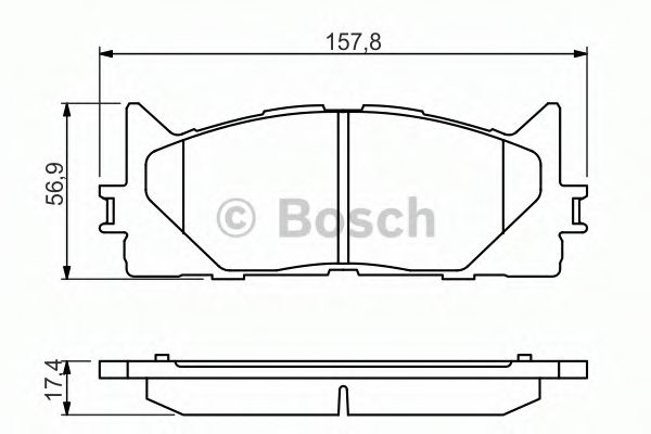 BOSCH - 0 986 494 430 - Комплект тормозных колодок, дисковый тормоз (Тормозная система)