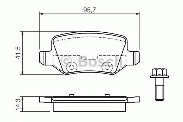 BOSCH - 0 986 494 023 - Комплект тормозных колодок, дисковый тормоз (Тормозная система)