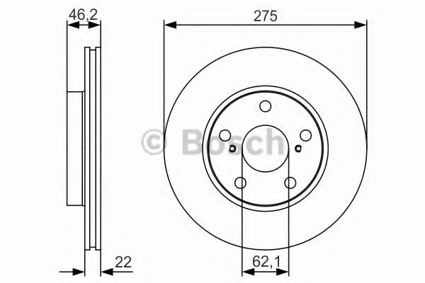 BOSCH - 0 986 479 R97 - Тормозной диск (Тормозная система)