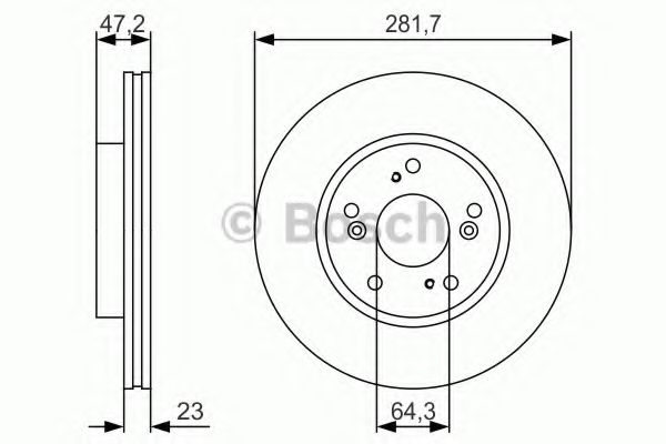 BOSCH - 0 986 479 S47 - Тормозной диск (Тормозная система)