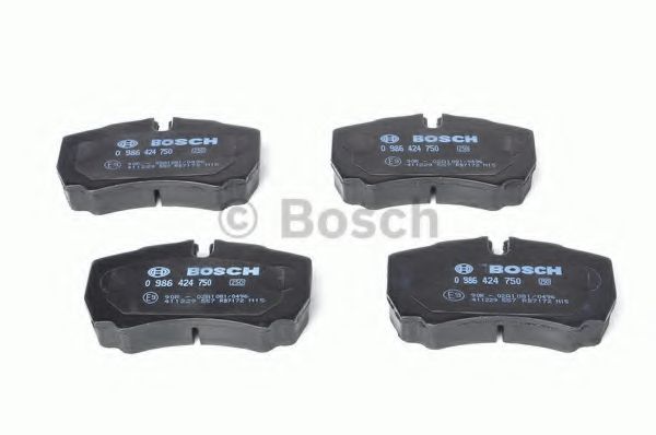 BOSCH - 0 986 424 750 - Комплект тормозных колодок, дисковый тормоз (Тормозная система)