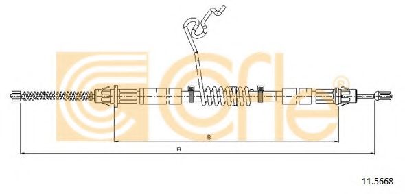 COFLE - 11.5668 - Трос, стояночная тормозная система (Тормозная система)