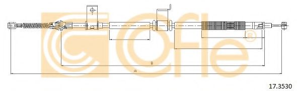 COFLE - 17.3530 - Трос, стояночная тормозная система (Тормозная система)