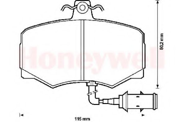 BENDIX - 571397B - Комплект тормозных колодок, дисковый тормоз