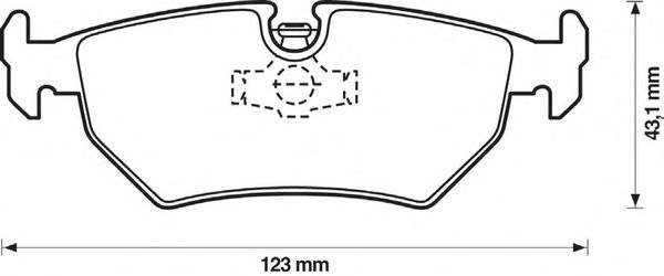 BENDIX - 571395B - Комплект тормозных колодок, дисковый тормоз