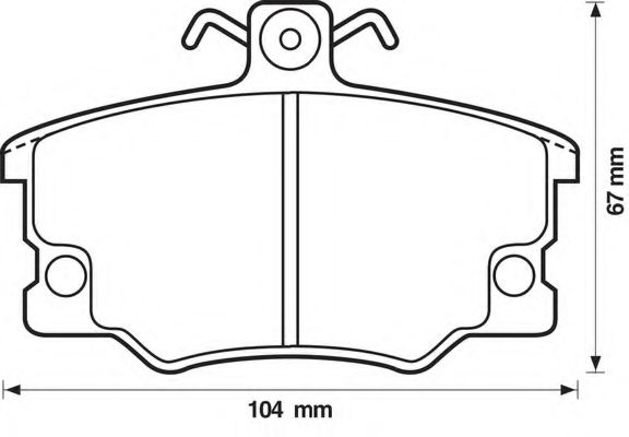 BENDIX - 571309B - Комплект тормозных колодок, дисковый тормоз