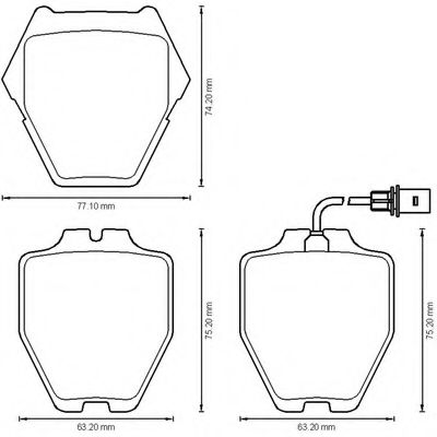 BENDIX - 573208B - Комплект тормозных колодок, дисковый тормоз