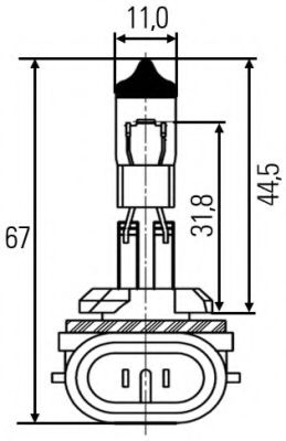 HELLA - 8GH 008 991-031 - Лампа накаливания, противотуманная фара (Освещение)