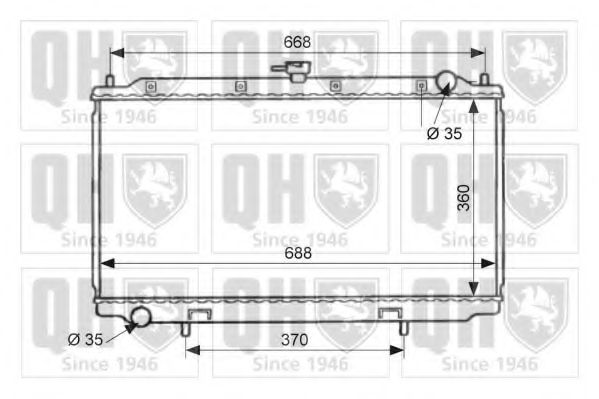 QUINTON HAZELL - QER1956 - Радиатор, охлаждение двигателя (Охлаждение)
