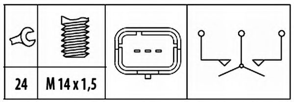 HELLA - 6ZF 181 612-071 - Выключатель, фара заднего хода (Освещение)