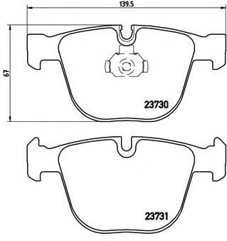 BREMBO - P 06 026 - Комплект тормозных колодок, дисковый тормоз (Тормозная система)