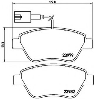 BREMBO - P 23 140 - Комплект тормозных колодок, дисковый тормоз (Тормозная система)