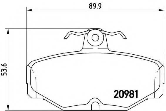 BREMBO - P 24 018 - Комплект тормозных колодок, дисковый тормоз (Тормозная система)