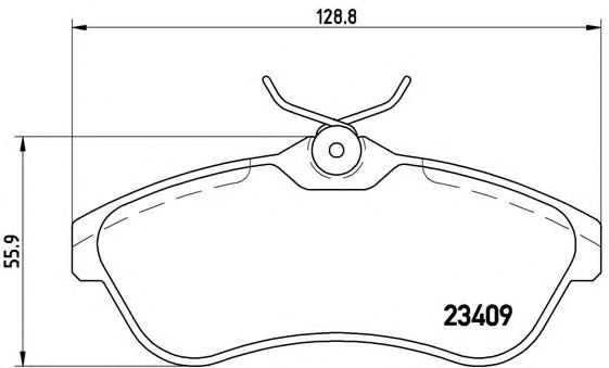 BREMBO - P 61 075 - Комплект тормозных колодок, дисковый тормоз (Тормозная система)