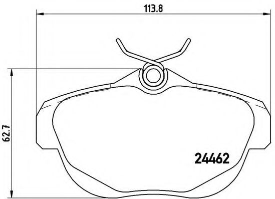 BREMBO - P 61 087 - Комплект тормозных колодок, дисковый тормоз (Тормозная система)