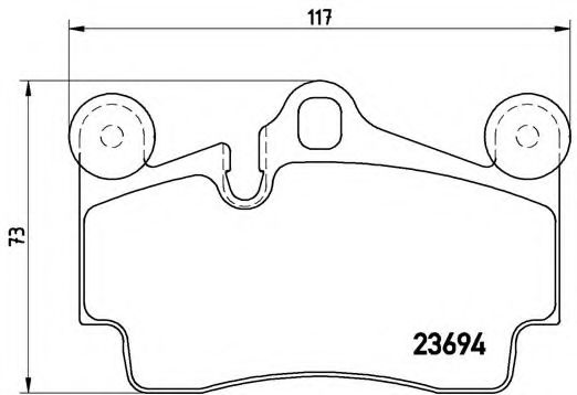 BREMBO - P 85 070 - Комплект тормозных колодок, дисковый тормоз (Тормозная система)