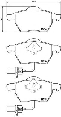 BREMBO - P 85 085 - Комплект тормозных колодок, дисковый тормоз (Тормозная система)