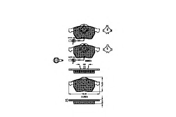 SPIDAN - 32713 - Комплект тормозных колодок, дисковый тормоз