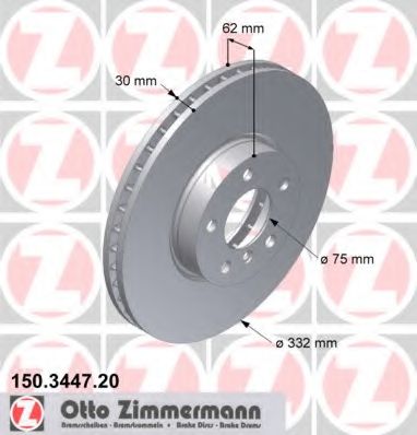 ZIMMERMANN - 150.3447.20 - Тормозной диск (Тормозная система)