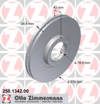 ZIMMERMANN - 250.1342.00 - Тормозной диск (Тормозная система)