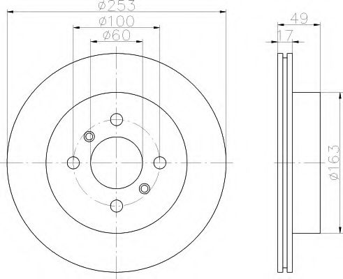 HELLA - 8DD 355 109-221 - Тормозной диск (Тормозная система)