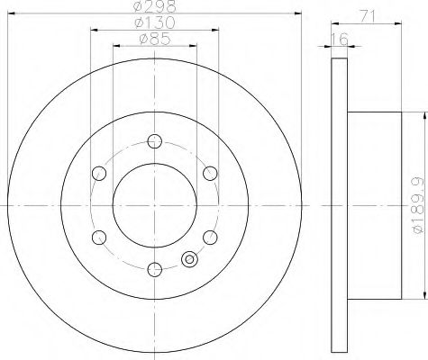 HELLA - 8DD 355 117-641 - Тормозной диск (Тормозная система)