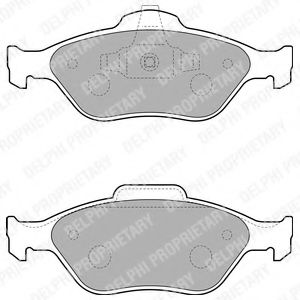 DELPHI - LP1729 - Комплект тормозных колодок, дисковый тормоз (Тормозная система)