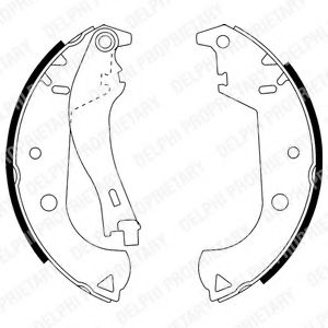 DELPHI - LS1916 - Комплект тормозных колодок (Тормозная система)